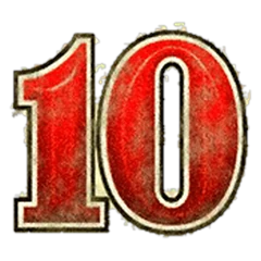 Egyptian-style 10 card symbol