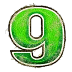 Egyptian-style 9 card symbol